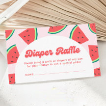 Watermelon Baby Showdiaper Raffle Ticket