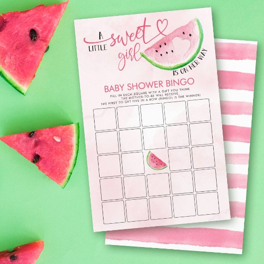 Watermelon Baby Shower Bingo Showspiele