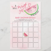 Watermelon Baby Shower Bingo Showspiele (Vorderseite)