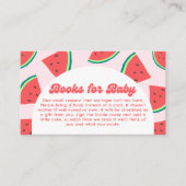 Watermelon Baby Shower Books for Baby Begleitkarte (Vorderseite)
