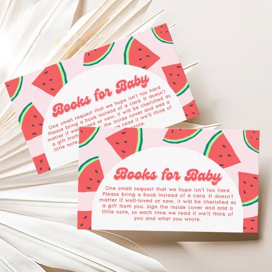 Watermelon Baby Shower Books for Baby Begleitkarte