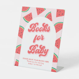 Watermelon Baby Shower Books for Baby Sockelschild