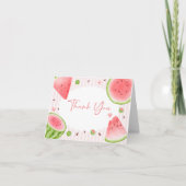 Watermelon Baby Shower Dankeskarte (Vorderseite)