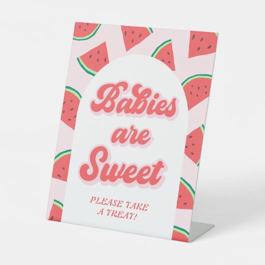Watermelon Baby Shower Fevor Sockelschild (Vorderseite)