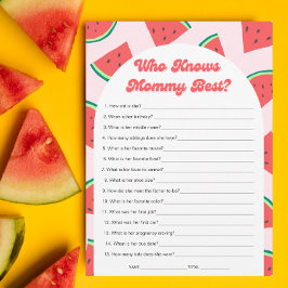 Watermelon Baby Shower kennt Mommy Best Card Einladung