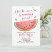 Watermelon Babydusche Einladung (Stehend Vorderseite)