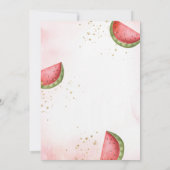 Watermelon Babydusche Einladung | Kleine Süße (Rückseite)