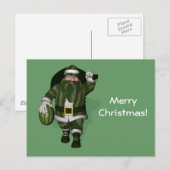 Watermelon Bauer Santa Claus Feiertagspostkarte (Vorne/Hinten)