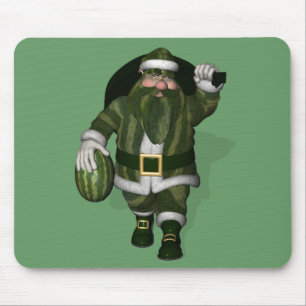 Watermelon Bauer Santa Claus Mousepad