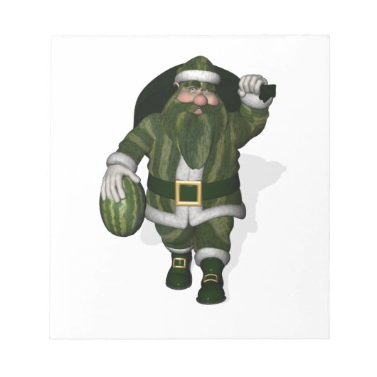 Watermelon Bauer Santa Claus Notizblock (Vorderseite)