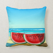 Watermelon Beach Summer Vibe Throw Kissen