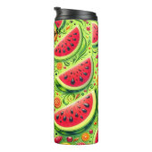 Watermelon Berry Citrus Sommer Muster Thermosbecher (Nach rechts gedreht)