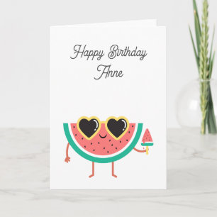 Watermelon Birthday Card Dankeskarte