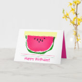 Watermelon BIrthday Card Karte (Gelbe Blume)