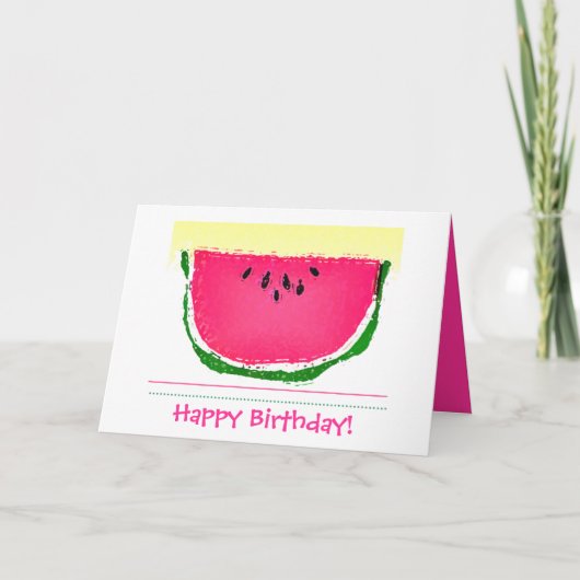 Watermelon BIrthday Card Karte (Vorderseite)