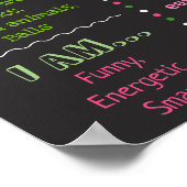 Watermelon Birthday Chalkboard Poster-Zeichen Poster (Ecke)