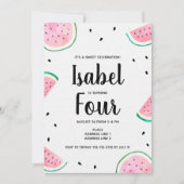 Watermelon Birthday Einladung (Vorderseite)