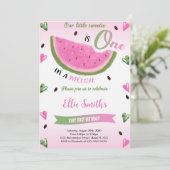 Watermelon Birthday Einladung (Stehend Vorderseite)