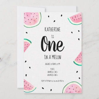 Watermelon Birthday Einladung