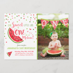 Watermelon Birthday Einladung Melon Summer Party