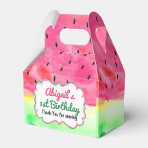 Watermelon Birthday Favor Box Personalisiert