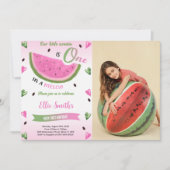 Watermelon Birthday Foto Einladung (Vorderseite)