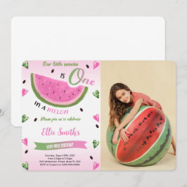Watermelon Birthday Foto Einladung