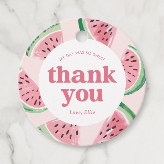 Watermelon Birthday Geschenkanhänger (Vorderseite)