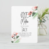 Watermelon Birthday Girl Imitats Glitzer Painterly Einladung (Stehend Vorderseite)