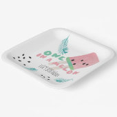 Watermelon Birthday Girl / One in a Melon   Pappteller (Gewinkelt)