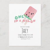Watermelon Birthday Girl / One in the Melon Party Postkarte (Vorderseite)