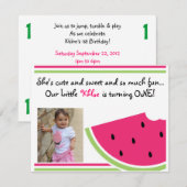 Watermelon Birthday Invest Einladung (Vorne/Hinten)