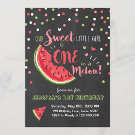 Watermelon Birthday Invitation Melon Summer Party Einladung