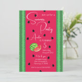 Watermelon Birthday Invite 12x18 Einladung (Stehend Vorderseite)