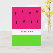 Watermelon Birthday Karte (Gelbe Blume)