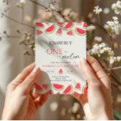 Watermelon Birthday, One in Melon Birthday Party Einladung