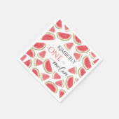 Watermelon Birthday, One in Melon Birthday Party Serviette (Ecke)