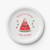 Watermelon Birthday Pappteller (Vorderseite)