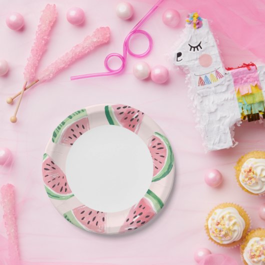Watermelon Birthday Pappteller (Party)