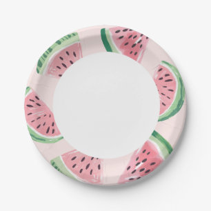 Watermelon Birthday Pappteller