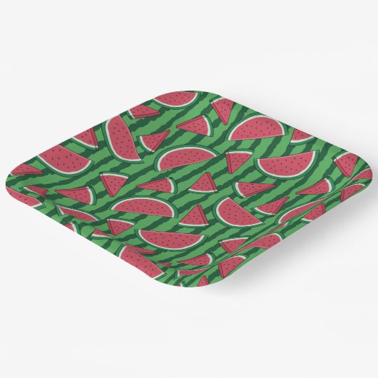 Watermelon Birthday Party Pappteller (Gewinkelt)