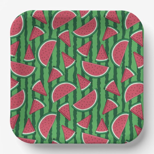 Watermelon Birthday Party Pappteller (Vorderseite)