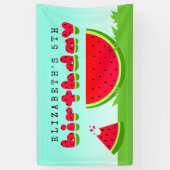 Watermelon Birthday Picnic Party Banner (Vertikal)
