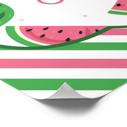 Watermelon Birthday Poster (Ecke)