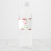 Watermelon Birthday Water Bottle Label Wasserflaschenetikett (Vorderseite)