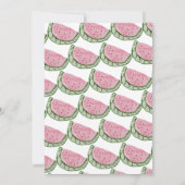 Watermelon Birthday Watercolor Sommersaat Einladung (Rückseite)