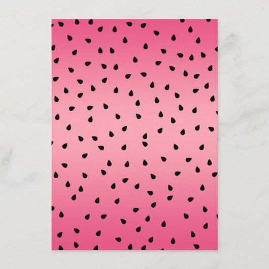 Watermelon Black Seeds Summer Vibes Juicy Pink Menükarte (Vorderseite)
