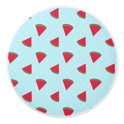 Watermelon Blauer Spaß Sommerfrüchte Keramikknauf (Vorderseite)