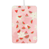 Watermelon Bloom - Fun Summer Floral Pattern" Autolufterfrischer (Vorderseite)