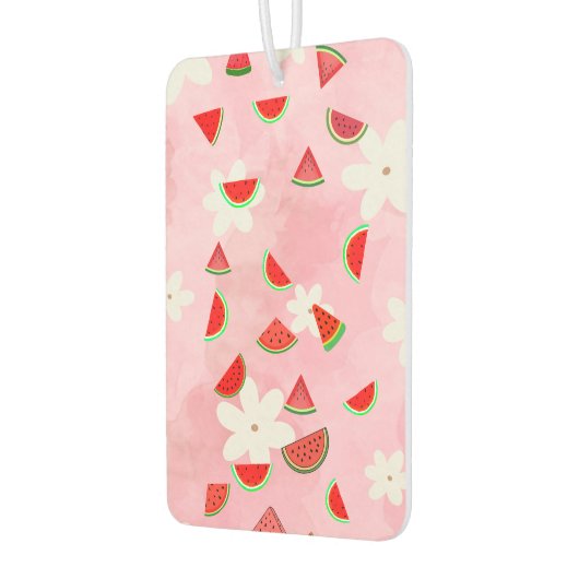 Watermelon Bloom - Fun Summer Floral Pattern" Autolufterfrischer (Links)